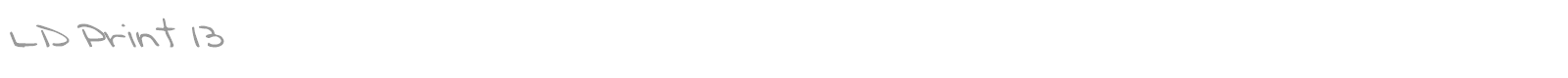LD Print 13 font preview
