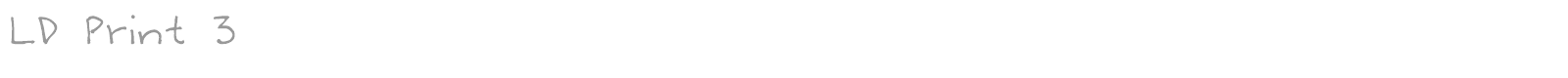 LD Print 3 font preview