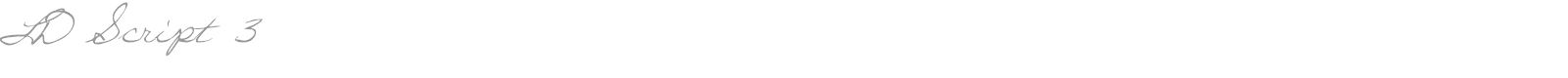 LD Script 3 font preview