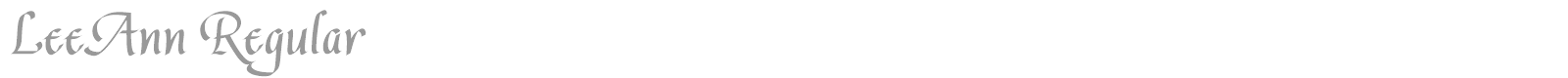 LeeAnn Regular font preview