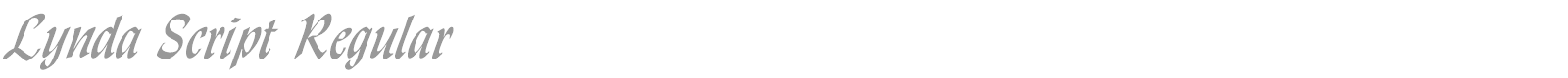 Lynda Script Regular font preview