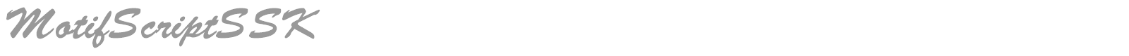 MotifScriptSSK font preview