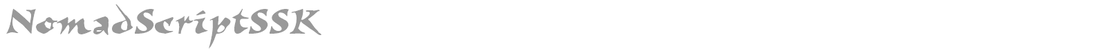 NomadScriptSSK font preview