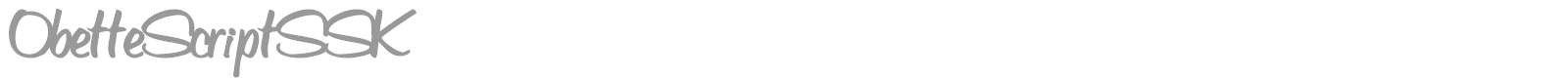 ObetteScriptSSK font preview