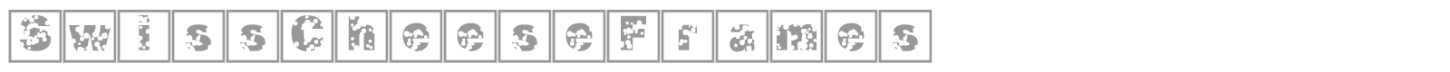 Swiss Cheese font preview