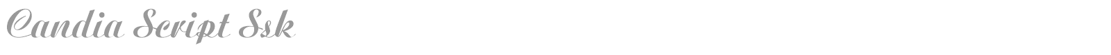 Candia Script Ssk font preview