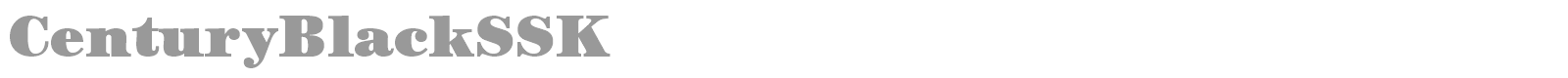 CenturyBlackSSK font preview