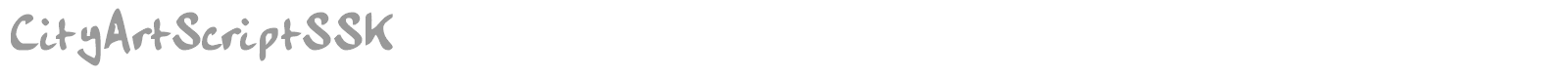 CityArtScriptSSK font preview