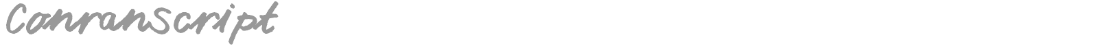 ConranScript font preview