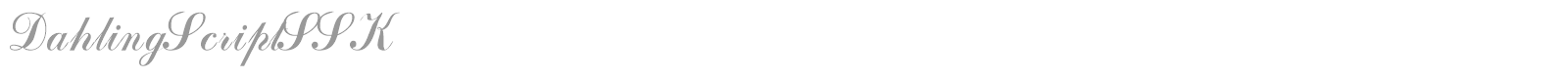 DahlingScriptSSK font preview