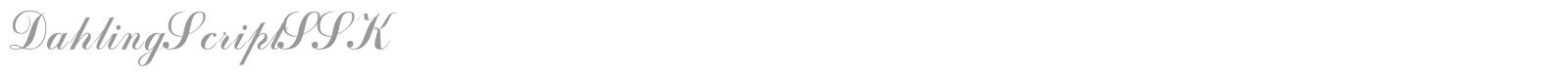 DahlingScriptSSK font preview
