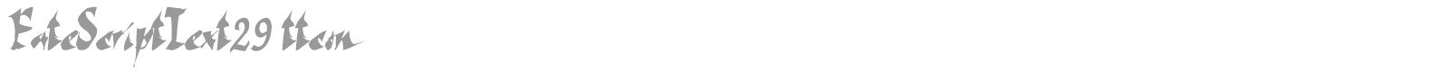 FateScriptText29 font preview