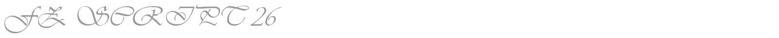 FZ SCRIPT 26 font preview
