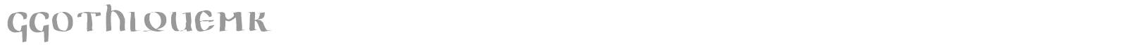 GGothique MK font preview