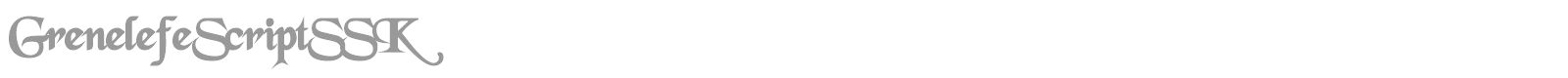 GrenelefeScriptSSK font preview
