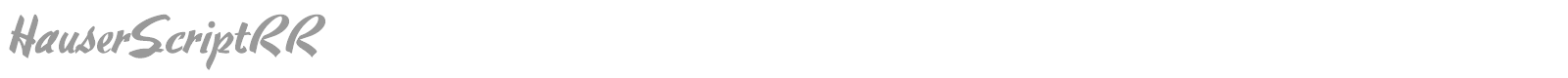 HauserScriptRR font preview