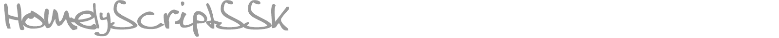 HomelyScriptSSK font preview