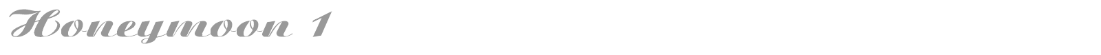 Honeymoon 1 font preview