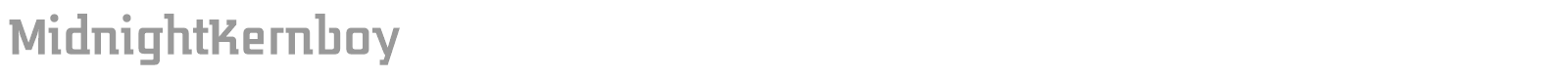 Midnight Kernboy font preview