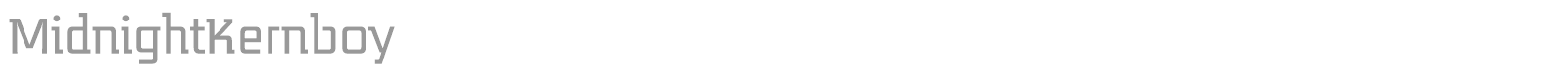 Midnight Kernboy font preview