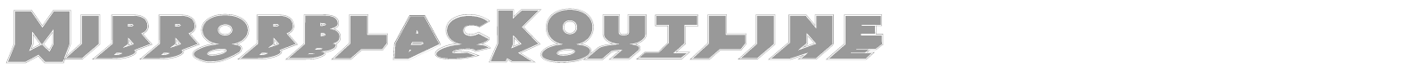 Mirror Black font preview