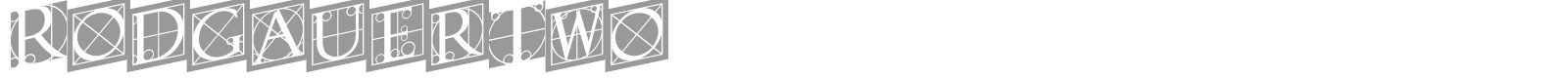 Rodgauer font preview