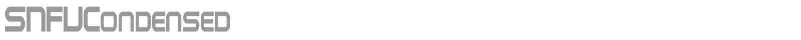 SNFUCondensed font preview