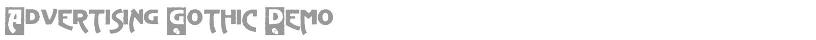 Advertising Gothic font preview
