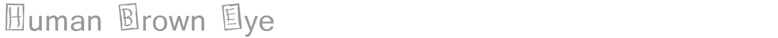 Human Brown Eye font preview