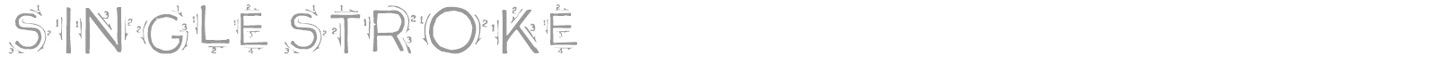 Single Stroke font preview