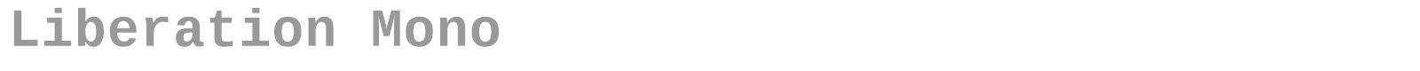 Liberation Mono font preview
