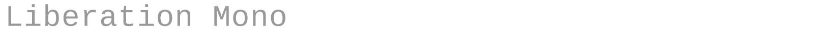 Liberation Mono font preview