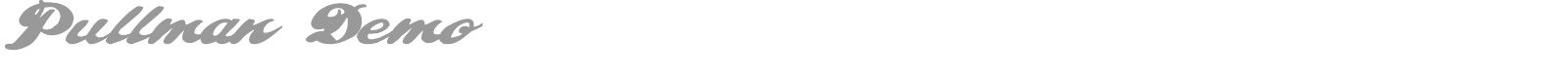 Pullman font preview