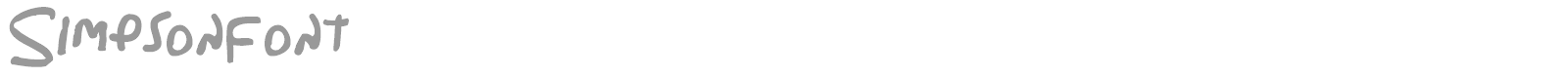 Simpsonfont font preview