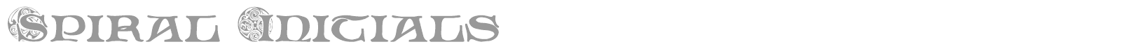 Spiral Initials font preview