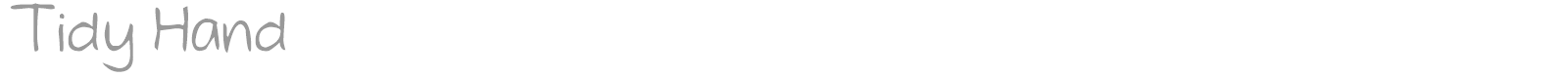 Tidy Hand font preview