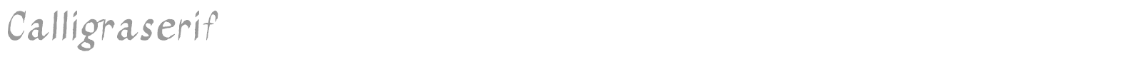 Calligraserif font preview