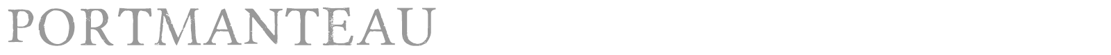 Portmanteau font preview