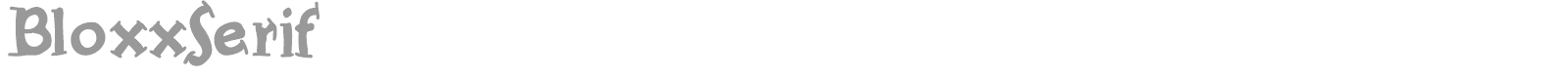Bloxx Serif Bold font preview