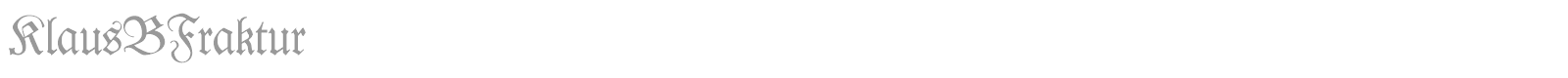 KlausBFraktur font preview