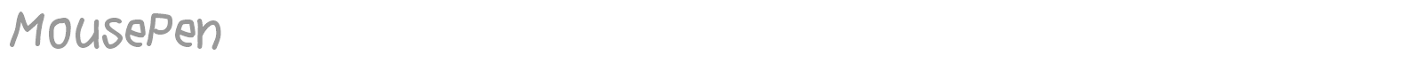 Mouse Pen font preview