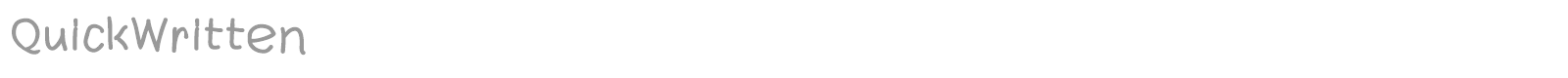 Quick Written font preview