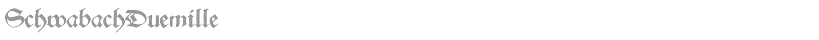 Schwabach Duemille font preview