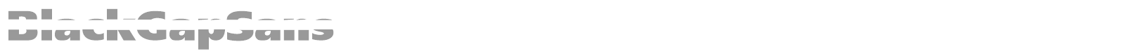 Black Gap Sans font preview