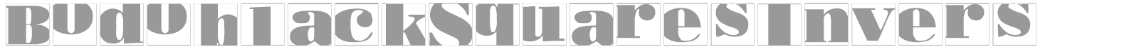 Bodo Black Squares font preview