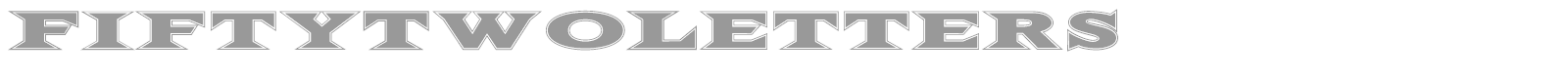 Fifty Two Letters font preview