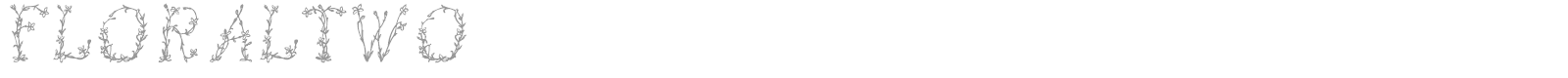 Floral font preview