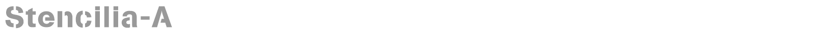 Stencilia font preview