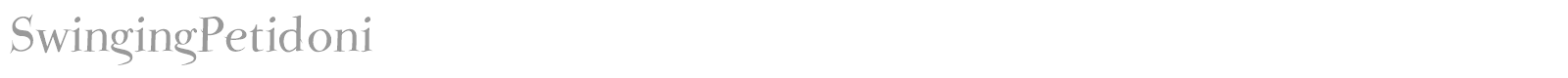 Swinging Petidoni font preview