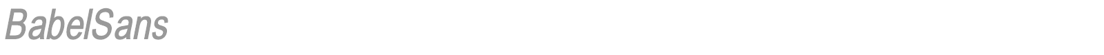 Babel Sans font preview